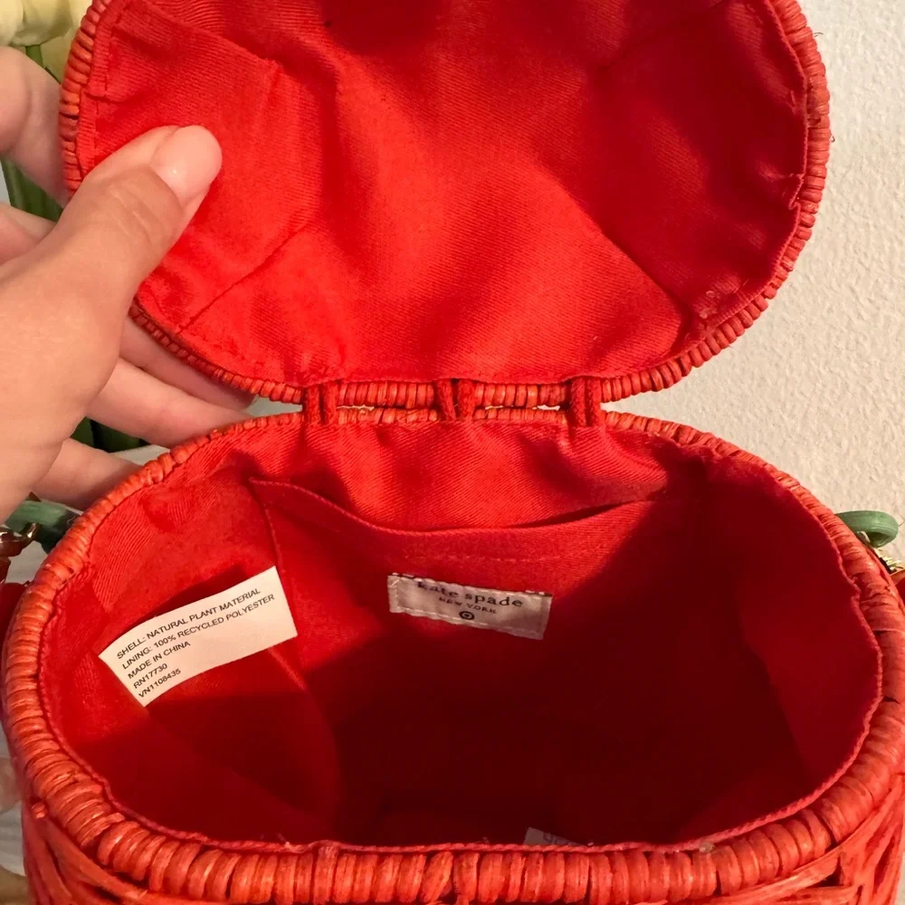 Pearl Embellished Strawberry Basket Bucket Bag kate spade new york x Target Red - Picture 5 of 9